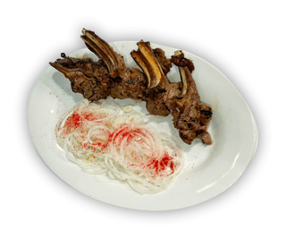 Шашлык из антрекота / Қой етінен антрекот