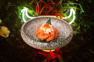 1100 Tartare salmone  passion e mela