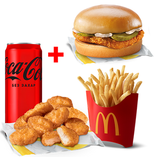 ЧИКЪН МАКНАГЕТС™ /9 бр./ МАКМЕНЮ™ + ПИЛЕШКИ БУРГЕР