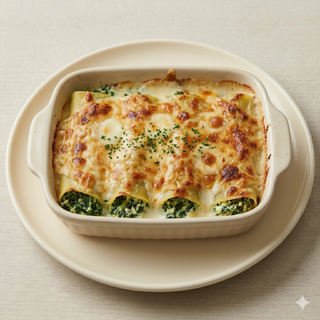 Canelones De Espinacas, Muzarella y ricota
