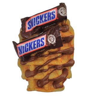 Gofre de Nutella con 2 Snickers