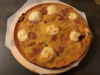 Farinata al Tegamino Prosciutto Cotto e Fontina