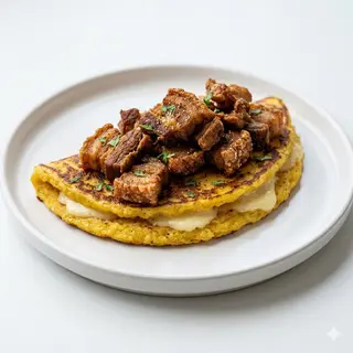 Cachapa Con Chicharrón