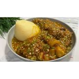 Poundo Yam with Okra