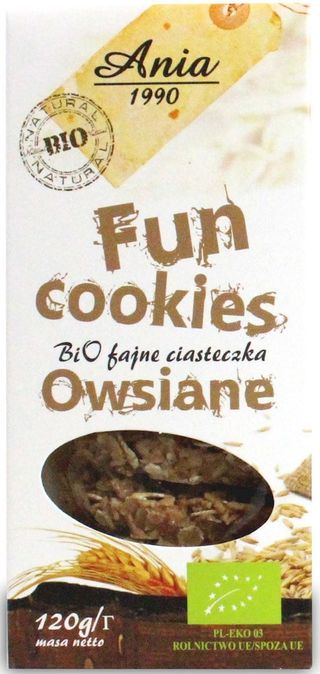 FUN COOKIES OWSIANE BIO 120 g - BIO ANIA