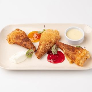 Гречневые блины со сметаной 