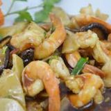 45. Gambas con Bambú y Setas Chinas