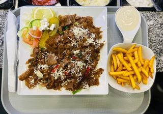 Super mega talerz kebab Średni