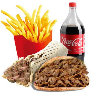 Durum Sólo Carne + Kebab Sólo Carne + Nuggets + Coca Cola (1.25 lt.)