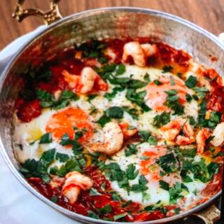 Шакшука с креветками