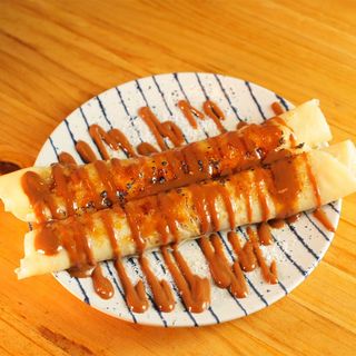 Panqueque relleno de dulce de leche