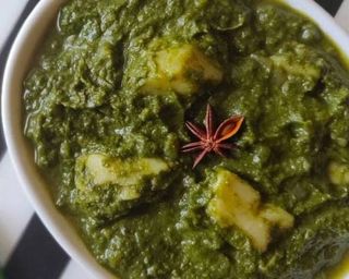 Aloo palak z ryżem