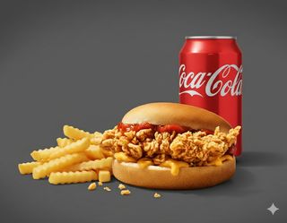 Menu crispy chicken burger