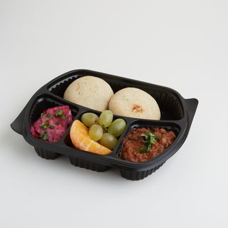 ლანჩი ლობიო მჭადით (სამარხვო)