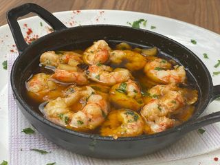 Sartén De Gambón Al Ajillo