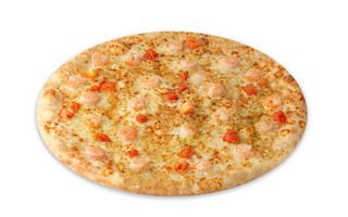 Сливочная с креветками (30 см) на тонком тесте