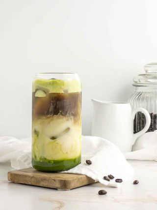 Iced Dirty Matcha Latte