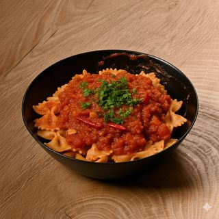 Farfalle salsa Arrabiata (picante)