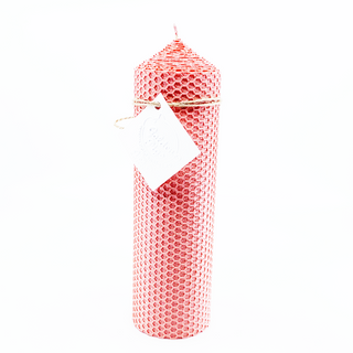 Lumanare ceara naturala H21xD7 cm  Living Coral