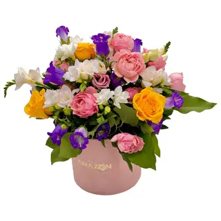 Flori colorate in cutie