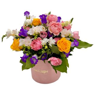 Flori colorate in cutie