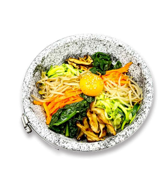 Dolsot bibimbap coreano  con carne