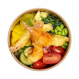 Poke Bowl z krewetkami w tempurze