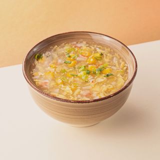 Sopa De Maíz Con Palitos De Cangrejo