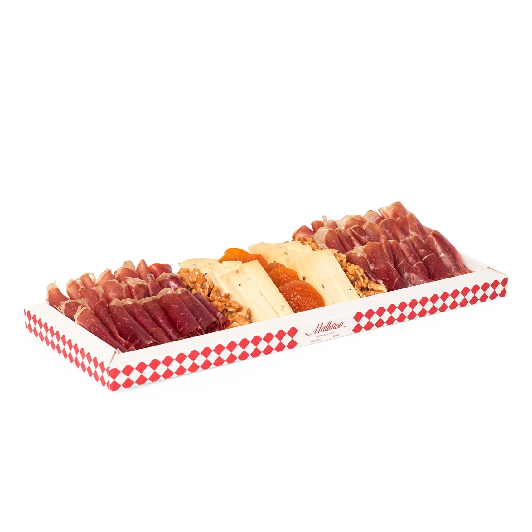 Caja Cecina cortada muy fina con pecorino con trufa. Acompañado de pan feo