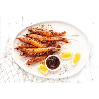 Barbecue prawns