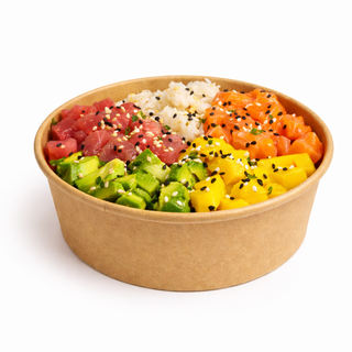 Poke Chirashi Con Pescados Variados Y Salsa Donburi