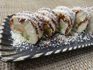 Сладкий ролл с киви и бананом/ Sweet roll kiwi banana