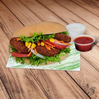 Bocadillo kebab falafel