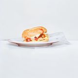 Вегетариански хамбургер с кашкавал и яйце