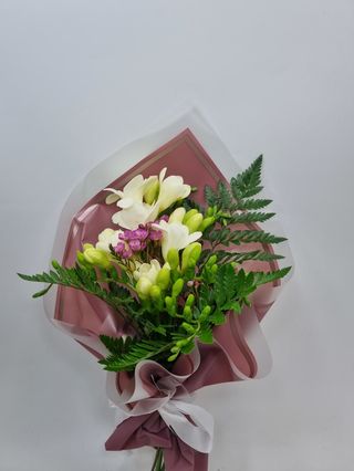 buchet 5 frezii albe75