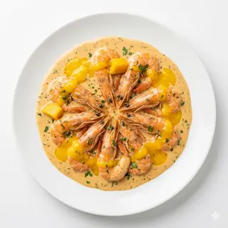 Langostinos Con Mango