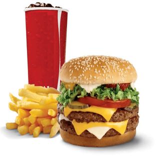 Menú Hamburguesa de pollo Con Arroz