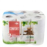 Papel Higiénico Confort Suave Carrefour 12 Rollos.