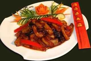 Vinete la wok cu sos de stridii si kapia