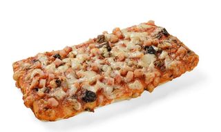 Міні-піца з шинкою і грибами