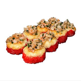 Autorski pieczony roll z krewetką