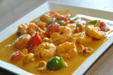 Gambas con salsa de curry