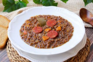Lentejas de la abuela con chorizo