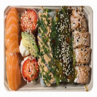 Caixa com Sushi Varios e Nigiri de salmão(A16)