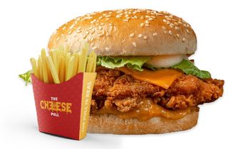 Cheesy chicken burgers