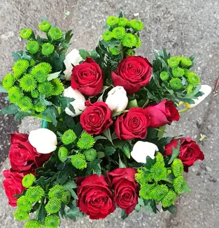 Rosso e bianco bouquet