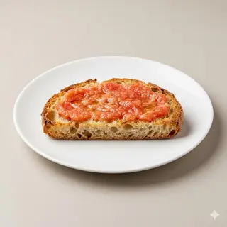 Pan de cristal con tomate
