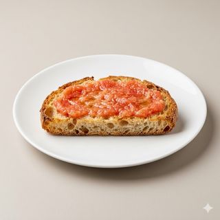 Pan de cristal con tomate