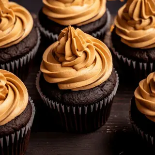 Cupcake de Chocolate con nutela y mousse de praliné de frutos secos