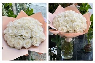 Bouquet di rose bianche